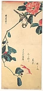 Camellia and Bullfinch by Utagawa Hiroshige