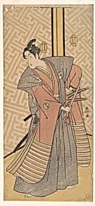 The Third Segawa Kikunojo in the Role of Oboshi Rikiya by Katsukawa Shunkō