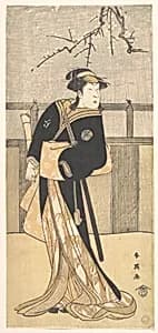 Nakayama Tomisaburo in the role of An no Oyasu by Katsukawa Shun'ei 勝川春英