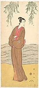 The Third Segawa Kikunojo as Hisamatsu Standing on the Bank by Katsukawa Shun'ei 勝川春英