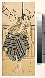 The Third Sawamura Sojuro as a Man Standing in a Room by Katsukawa Shun'ei 勝川春英