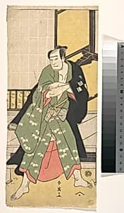 The Third Sawamura Sojuro as a Man Standing with Feet Spread Widely Apart by Katsukawa Shun'ei 勝川春英