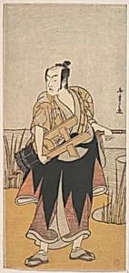 The Fourth Matsumoto Koshiro as a Man Standing on the Bank of a River by Katsukawa Shunshō　勝川春章