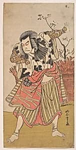 The First Nakamura Nakazo as an Unarmed Man Standing in a Dramatic Pose by Katsukawa Shunshō　勝川春章