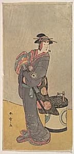 The Fourth Iwai Hanshiro as an Onnadate (Woman Kyokaku) by Katsukawa Shunshō　勝川春章
