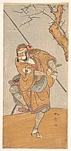 Onoe Matsusuke in the Role of Asahina in "Edo no Haru Meisho Soga" by Katsukawa Shunshō　勝川春章