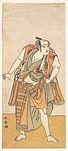 The First Bando Mitsugoro as an Unarmed Man by Katsukawa Shunshō　勝川春章