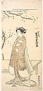 The Fourth Imai Hanshiro in the Role O Hatsu in "Sakaicho Soga Nendaiki" by Torii Kiyomitsu