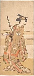 Onoe Tamizo as a Samurai Woman by Katsukawa Shunshō　勝川春章