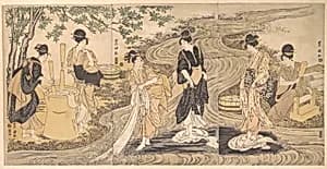 Tetsukuri no Tamagawa on the Musashino Plain by Utagawa Toyokuni I