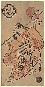 The Actor Kakimura Kichisaburo as a Dancing Girl by Torii Kiyonobu I