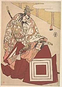 Ichikawa Danjuro V in a Shibaraku Performance from the Play Mutsu no Hana no kata age by Katsukawa Shunkō