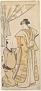The Actor Nakamura Rikō I with an Attendant by Torii Kiyonaga