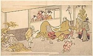The Lion Dance by Kitagawa Utamaro