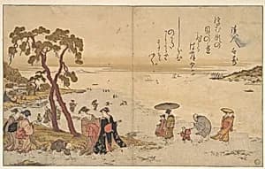 Girls Gathering Shells on the Sea-shore by Kitagawa Utamaro