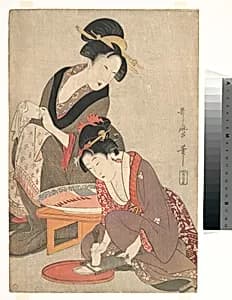 Women Preparing Sashimi by Kitagawa Utamaro