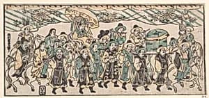 The Korean Ambassador on His Way to the Capital by Nishimura Shigenaga