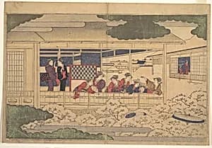 Viewing Cherry Blossoms by Kitagawa Utamaro