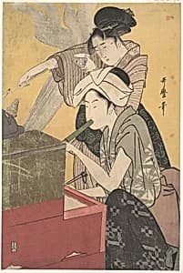 In the Kitchen by Kitagawa Utamaro