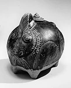 Covered Lime Pot in the Form of a Rabbit by Unknown Artist