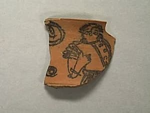 Shard with Figural Decoration by Unknown Artist