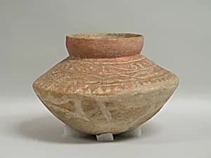 Vessel with Bulbous Body by Unknown Artist