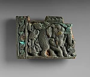 Fragment of a box (?) with elephants by Unknown Artist