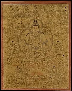 Sadaksari-Lokeshvara Surrounded by Manifestations and Monks by Unknown Artist