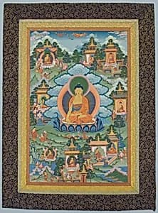 Thangka with Buddha by Unknown Artist