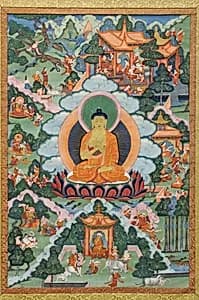 Thangka with Buddha by Unknown Artist