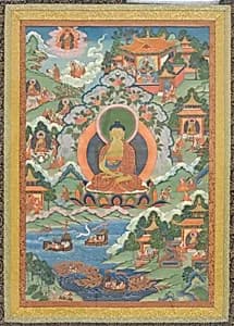 Thanka with Buddha by Unknown Artist