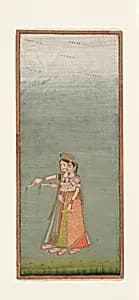 Two Court Ladies with Fireworks by Unknown Artist