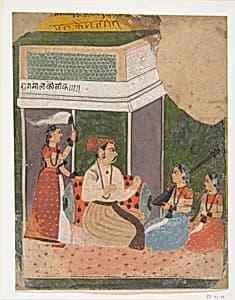 Malkos Raga: Page from a Dispersed Ragamala Series (Garland of Musical Modes) by Unknown Artist