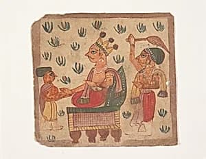 A King Seated on His Throne by Unknown Artist
