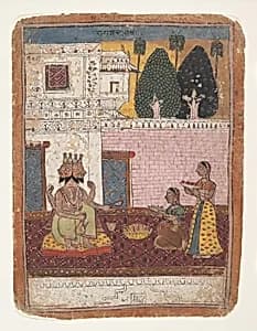 Khambavati Ragini: Page from a Dispersed Ragamala Series (Garland of Musical Modes) by Unknown Artist