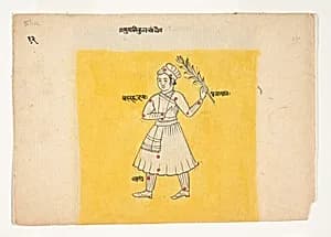 Double Sided Painting; Male with Flower/ Soldier by Unknown Artist
