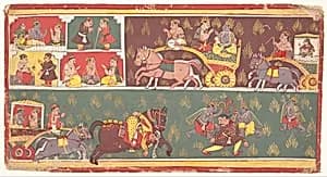 Episodes from Krishna's Life: Folio from a Bhagavata Purana (Ancient Stories of Lord Vishnu) by Unknown Artist
