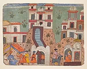 A Raja Receives Homage Outside the City: Page from a Dispersed Manuscript by Unknown Artist