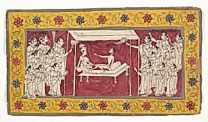 Krishna with an Ascetic by Unknown Artist
