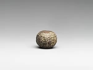 Sphere with Scenes of Rites at the Shrine of a Yaksha (Male Nature Spirit) by Unknown Artist