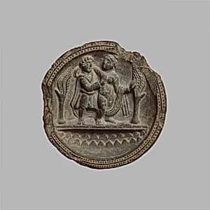 Dish with a Mythological Couple (Perhaps Apollo and Daphne) by Unknown Artist