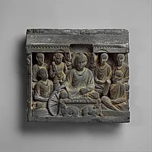Vajrapani Attends the Buddha at His First Sermon by Unknown Artist
