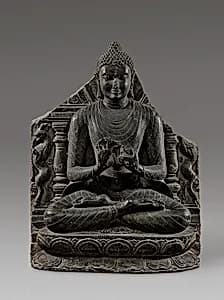 Buddha Preaching the First Sermon at Sarnath by Unknown Artist
