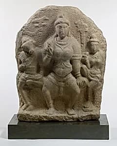 Jyeshtha Flanked by Her Children by Unknown Artist