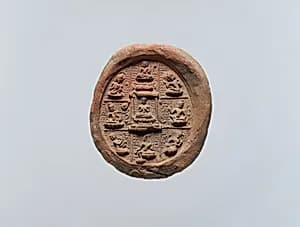 Molded Plaque Depicting a Mandala of the Eight Bodhisattvas by Unknown Artist
