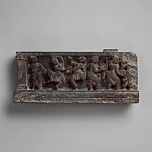 Stair Riser: Dionysian Scene with Musicians and Dancers by Unknown Artist