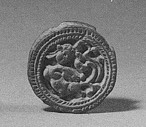 Ear Plug with Kinnari (Half-Bird, Half-Female Creature) by Unknown Artist