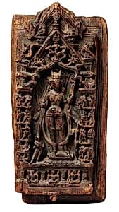 Shrine Relief Fragment Depicting Ashtamahabhaya Tara, the Buddhist Savioress by Unknown Artist