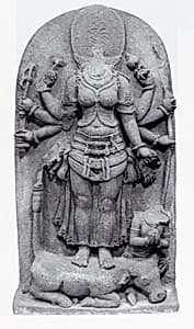 The Goddess Durga Victorious over the Buffalo Demon, Mahisha (Mahishasuramardini) by Unknown Artist