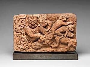 Plaque with Ramayana Scene by Unknown Artist